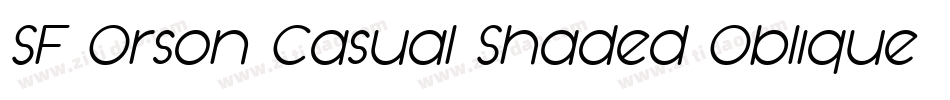 SF Orson Casual Shaded Oblique字体转换